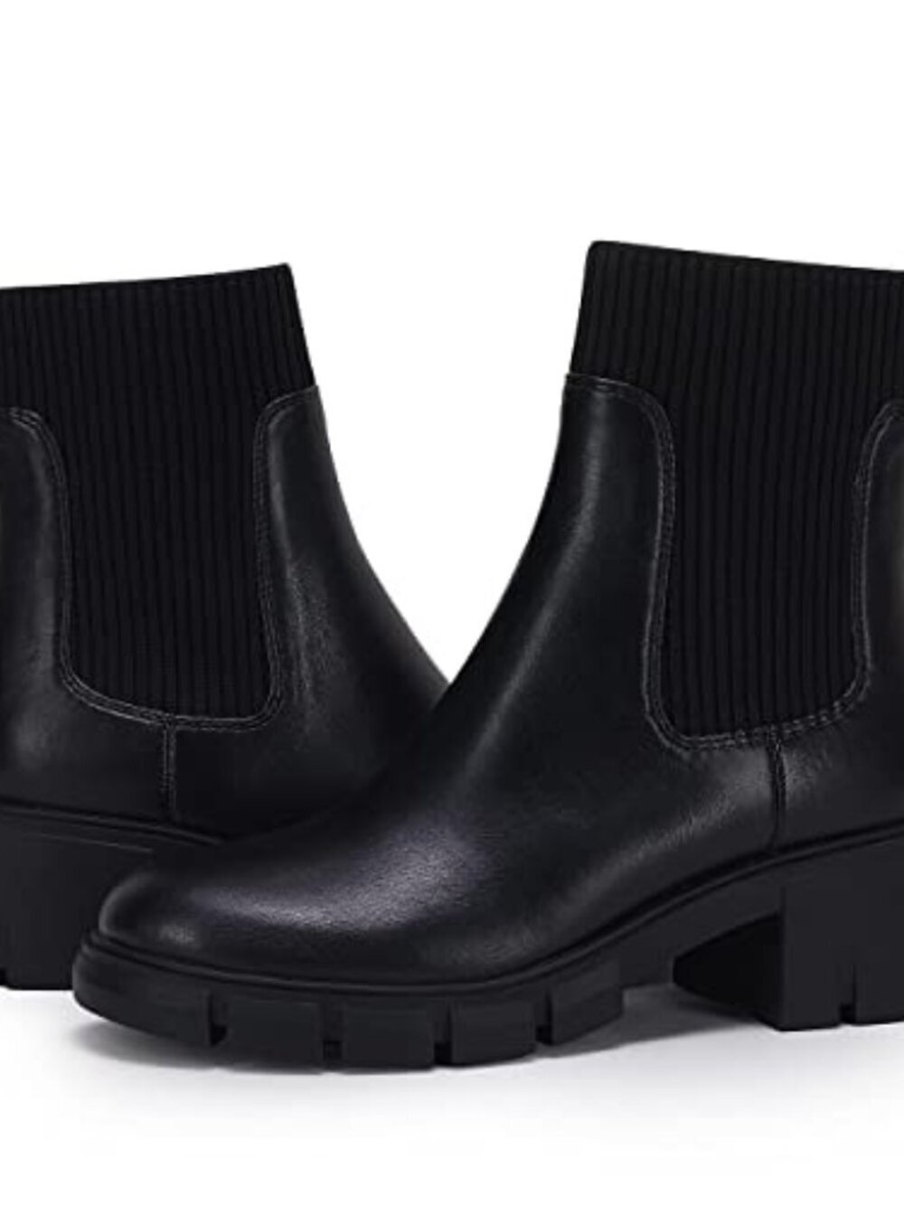 🆕 Women’s Chelsea Platform Ankle Boots Elastic Slip On Chunky Block Heel Lug
